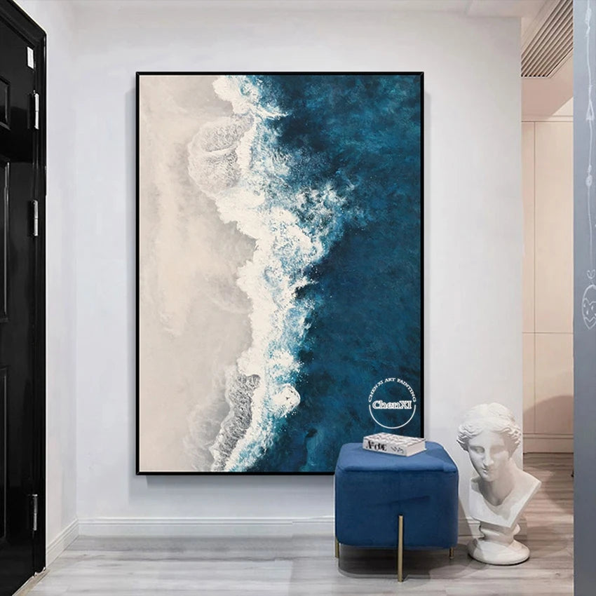 Ethereal Painting Tides: Abstract Elegance