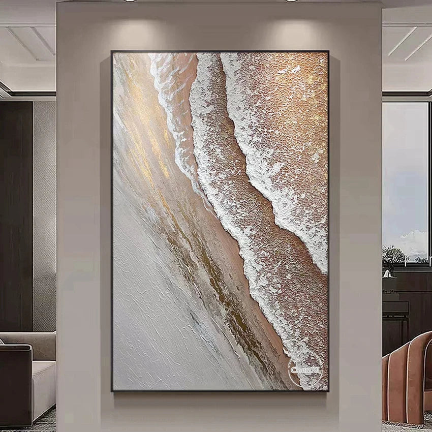 Ethereal Painting Tides: Abstract Elegance