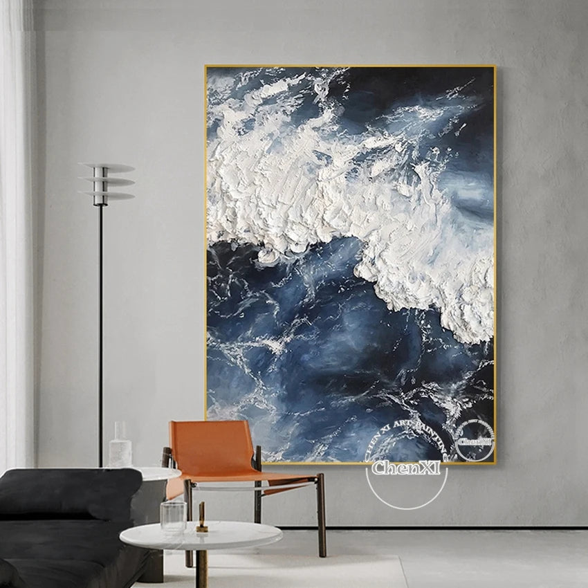 Ethereal Painting Tides: Abstract Elegance