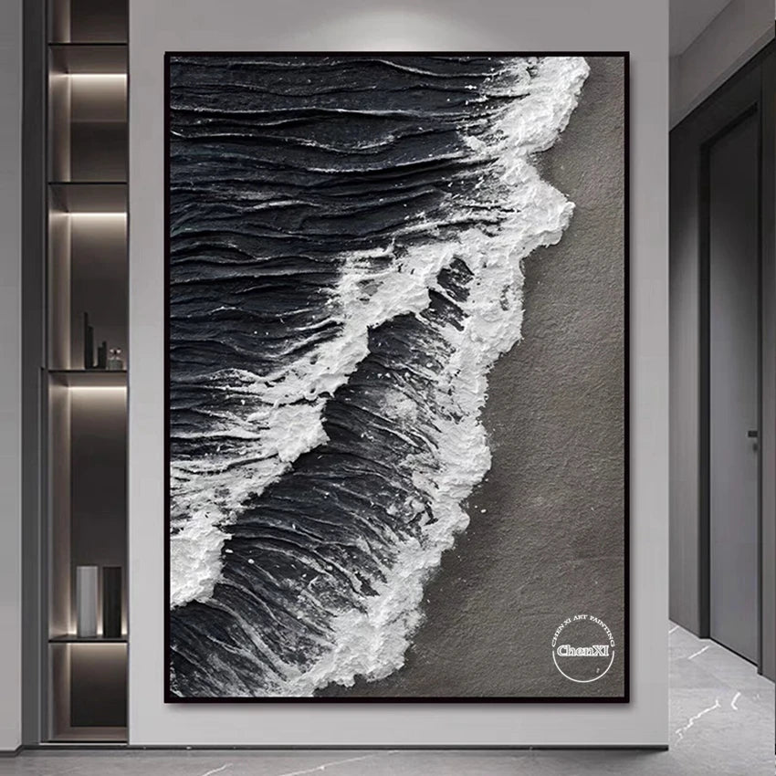 Ethereal Painting Tides: Abstract Elegance