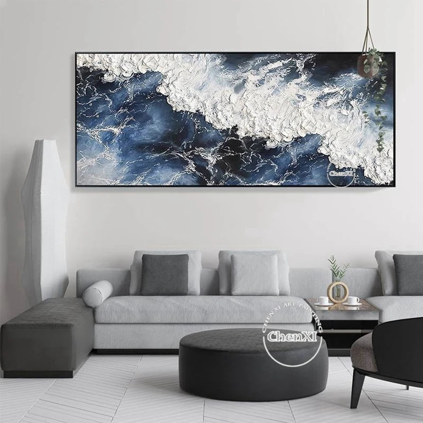 Ethereal Painting Tides: Abstract Elegance